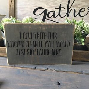 Clean kitchen sign